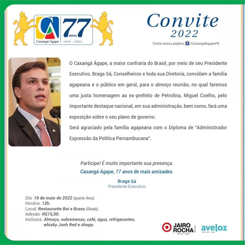 Convite do Caxangá Ágape