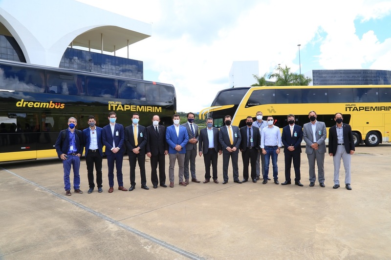 Executivos do Grupo Itapemirim reuniram-se com o governo mineiro para tratar do hub da empresa no Aeroporto de Confins e integração com ônibus (Matheus Fonseca – Agência Minas)