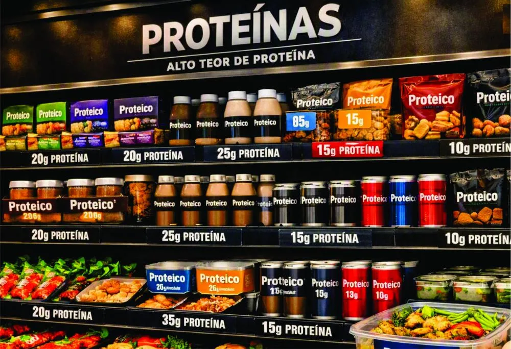 Proteína ganha espaço no varejo e acelera lançamentos de alimentos e bebidas